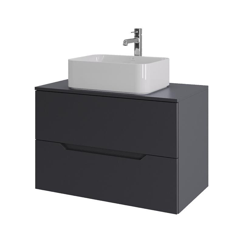 Изображение товара Тумба с раковиной Orange Line Li-80TugMDF+B02-460W 80см подвесная графит Soft Touch Изображение товара Тумба с раковиной Orange Line Li-80TugMDF+B02-460W 80см подвесная графит Soft Touch