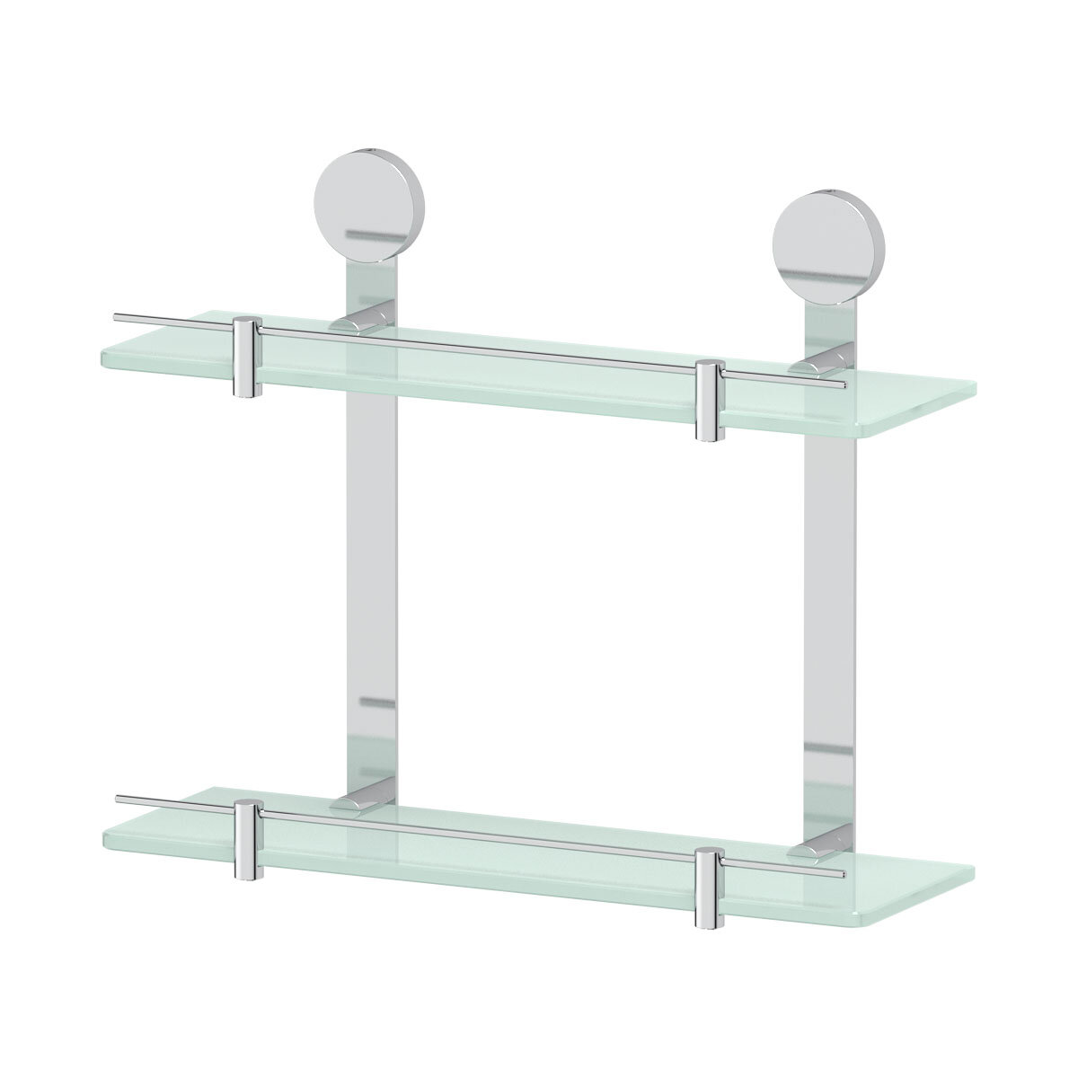 Изображение товара Стеклянная двухъярусная полка Artwelle Harmonie 40 см хром Германия