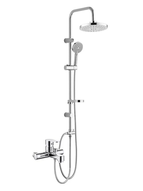 Изображение товара Полимерная душевая система OneLife P07-822cr с изливом и верхним душем диаметр 200 мм