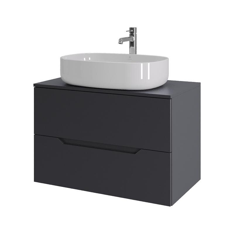 Изображение товара Тумба с раковиной Orange Line Li-80TugMDF+B04-600W графит матовый Soft Touch Изображение товара Тумба с раковиной Orange Line Li-80TugMDF+B04-600W графит матовый Soft Touch
