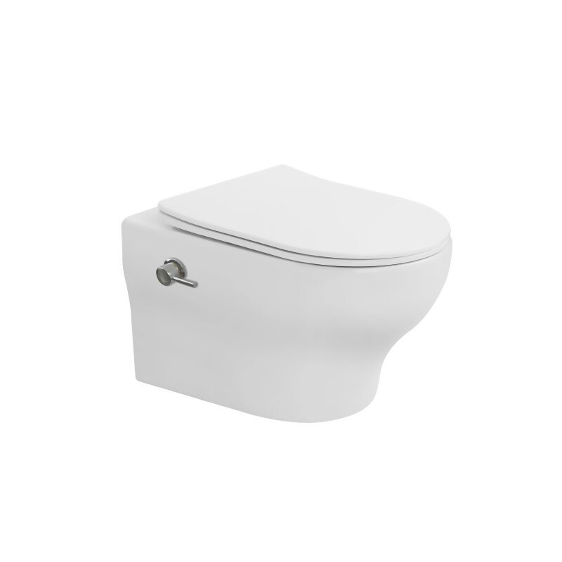 Изображение товара Подвесной унитаз Boheme Fiore 978-SET-2-MW с функцией биде и торнадо смывом