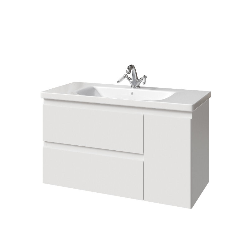 Тумба под раковину Caprigo Forte 36115R-SF027, 100 см, подвесная, цвет ...