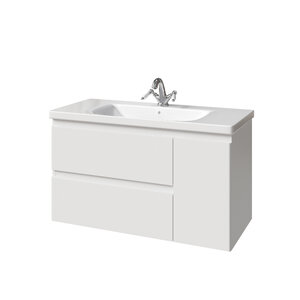 Изображение товара Тумба под раковину Caprigo Forte 36115R-SF027, 100 см, подвесная, цвет белый