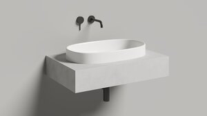 Изображение товара Раковина Salini Greca 1803201M, 65 см, из искусственного камня S-Stone, белый матовый