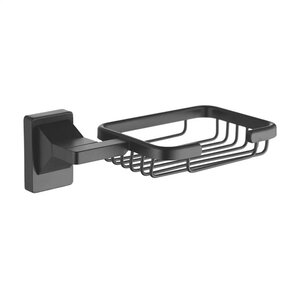 Изображение товара Мыльница Rose RG1604H черная настенная металлическая решетка латунь