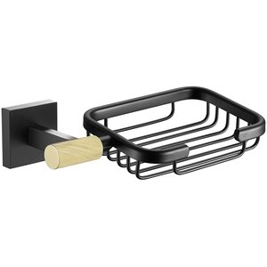 Изображение товара Мыльница Rose RG3004H, черный/золото