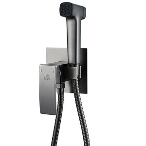 Изображение товара Гигиенический душ со смесителем Rose R1505T-2, воронёная сталь, gunmetal