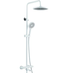 Изображение товара Душевая система Rose R3936C с регулируемым верхним душем и изливом для ванны, белый