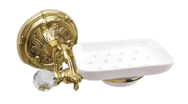 Изображение товара Мыльница Art&Max Barocco AM-SAPONE-Cer античное золото настенная латунь керамика