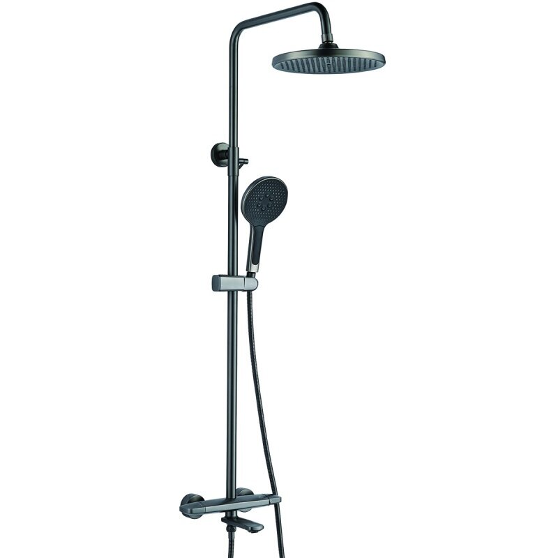 Изображение товара Душевая система Rose R3936T, воронёная сталь, gunmetal