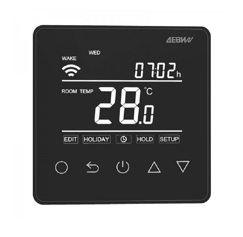 Изображение товара Терморегулятор Деви Prime 140F1143R c Wi-Fi, с комбинацией датчиков, 16 А, черный