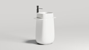 Изображение товара Напольная раковина Salini Oriente Totem 1303101G 70 см искусственный камень белый глянец