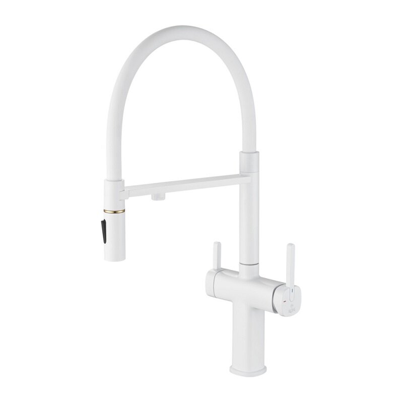 Изображение товара Смеситель для кухонной мойки Rose R358C с подключением к фильтру белый