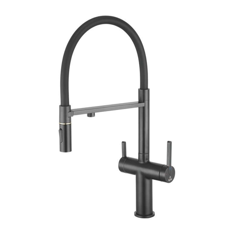 Изображение товара Rose R458H: смеситель для кухонной мойки с фильтром, черный