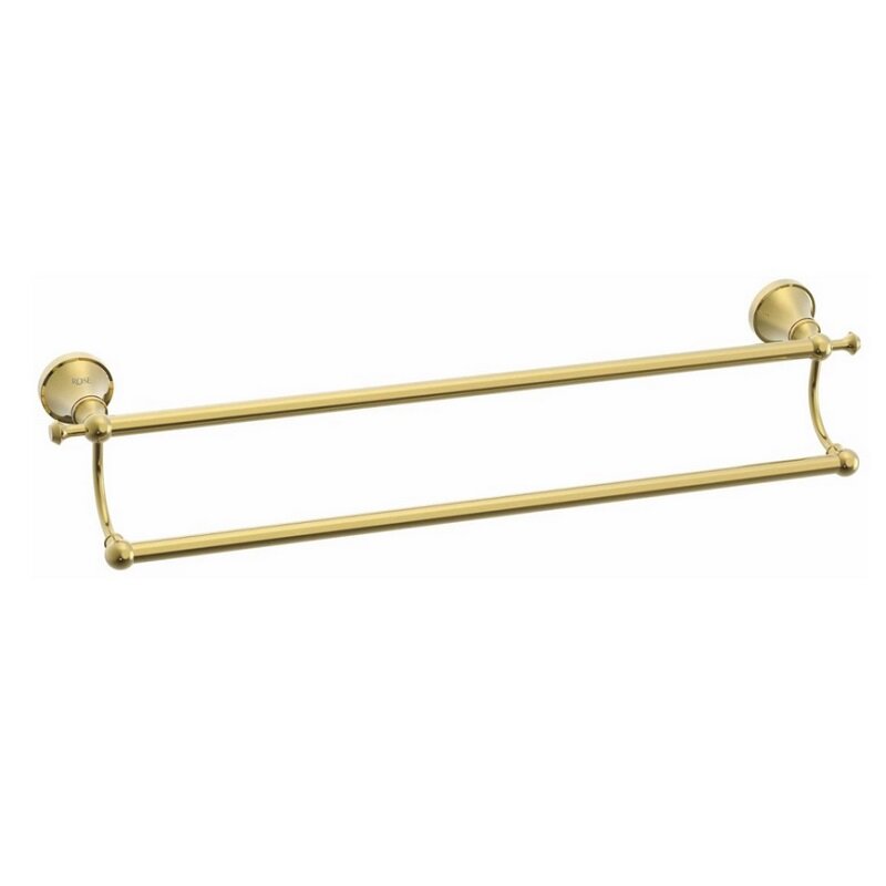 Изображение товара Полотенцедержатель Rose RG1927E, двойной, 70 см, золото, латунь, швейцария