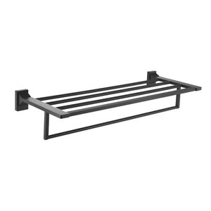 Изображение товара Полка для полотенец Rose RG1608H, 60 см, с полотенцедержателем, черный