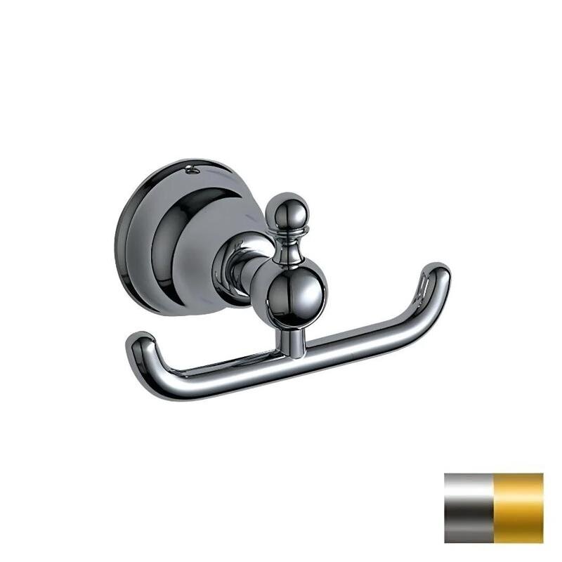 Изображение товара Двойной настенный крючок Inda Raffaella A32200CD хром золото 13x7x9 см