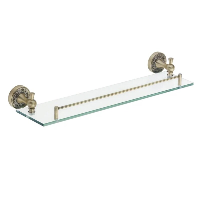 Изображение товара Полка стеклянная Rose RG1019Q, 55 см, бронза