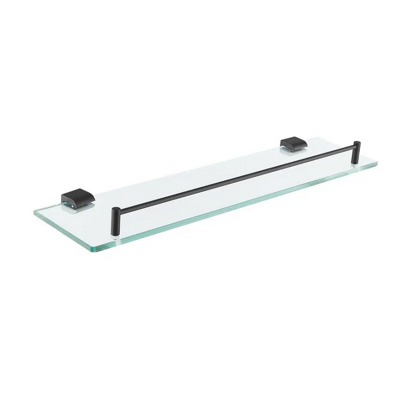 Изображение товара Полка Rose RG1719H черная 50 см стекло латунь