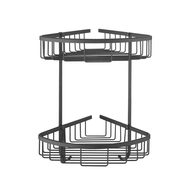 Изображение товара Полка Rose RW12H настенная двухъярусная, чёрный матовый