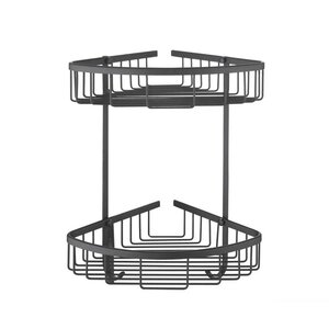 Изображение товара Полка угловая Rose RW12H, 2-х ярусная, черный