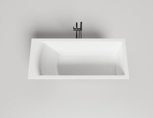 Изображение товара Ванна Salini Cascata Kit 104313M, 170 х 75 см, из искусственного камня S-Sense, белый матовый