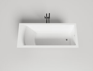 Изображение товара Ванна Salini Cascata 104113G, 170 х 75 см, из искусственного камня S-Sense, белый глянцевый