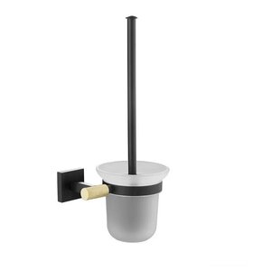 Изображение товара Ершик подвесной Rose RG3000H черный и золото с держателем для ванной