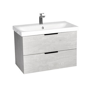 Изображение товара Тумба под раковину Viant Берлин VBER80MDC-T2YP, 80 см, подвесная, цвет цемент