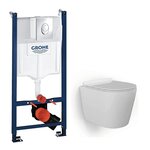 Инсталляция Grohe Rapid SL 38745001, унитаз белый BeWash Aldo BKWHR001480, сиденье микролифт, комплект GRH745001480 - фото 1