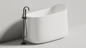 Изображение товара Ванна Salini Oriente Ofuro 1043101M, 140 х 80 см, из искусственного камня S-Sense, белый матовый