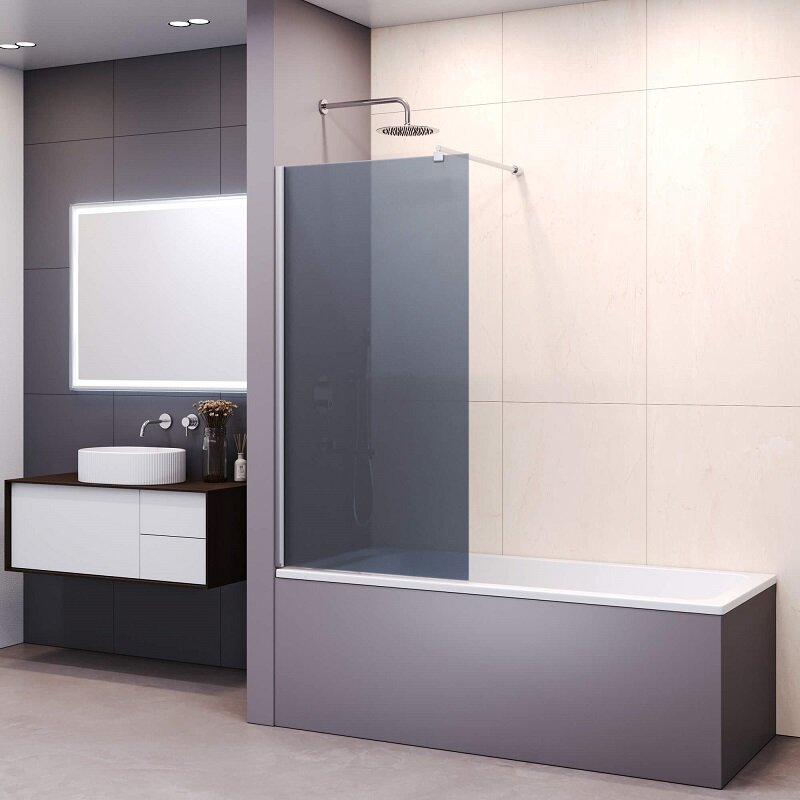 Изображение товара Шторка на ванну RGW SC-050 60x149 см, тонированное стекло, хром