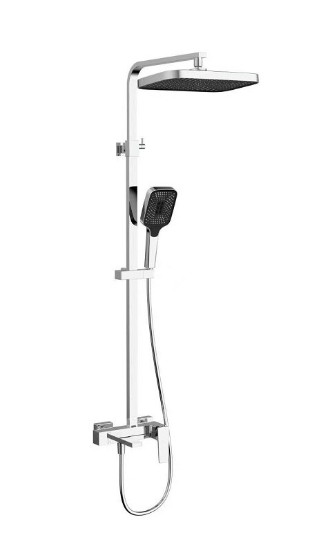 Изображение товара Душевая система Vincea Cube VSFS-4C12CH, с поворотным изливом, цвет хром Изображение товара Душевая система Vincea Cube VSFS-4C12CH, с поворотным изливом, цвет хром