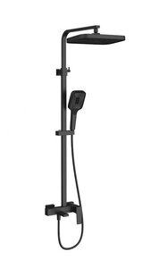 Изображение товара Душевая система Vincea Cube VSFS-4C12MB, с поворотным изливом, цвет черный матовый