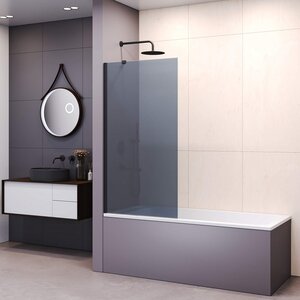 Изображение товара Шторка на ванну RGW Screens SC-150-B 800, 351115008-34, 80 см, стекло тонированное, профиль черный