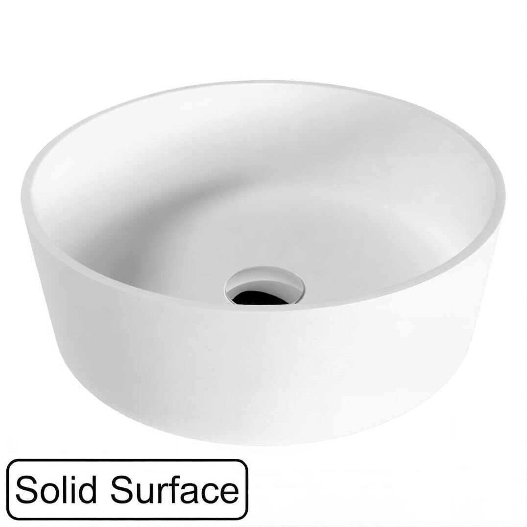 Изображение товара Раковина Whitecross Agate 40 см круглая матовая белая Solid Surface Изображение товара Раковина Whitecross Agate 40 см круглая матовая белая Solid Surface