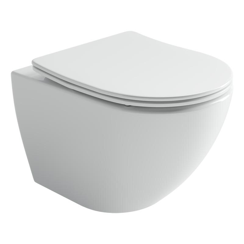 Изображение товара Подвесной безободковый унитаз Ceramicanova Metropol CN4002T Rimless, смыв торнадо, крышка микролифт, сантехфарфор