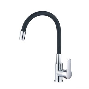 Изображение товара Смеситель для кухонной мойки Maretti Project PC31RGZ32, с гибким изливом, хром/черный