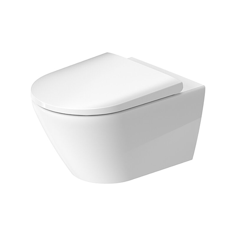 Изображение товара Унитаз подвесной Duravit D-Neo, безободковый, крышка микролифт, 45770900A1 (2577090000+0021690000)