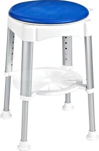 Изображение товара Табурет Ridder Assistent А0050401, поворотное сиденье, цвет белый/хром/синий