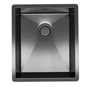 Изображение товара Мойка кухонная Reflexion Como RX2038BL, 38 см, нержавеющая сталь, PVD-покрытие вороненая сталь, gunmetal