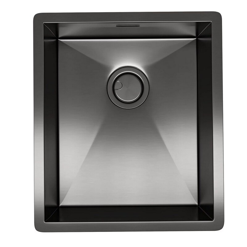 Изображение товара Мойка кухонная Reflexion Como RX2038BL, 38 см, нержавеющая сталь, PVD-покрытие вороненая сталь, gunmetal Изображение товара Мойка кухонная Reflexion Como RX2038BL, 38 см, нержавеющая сталь, PVD-покрытие вороненая сталь, gunmetal