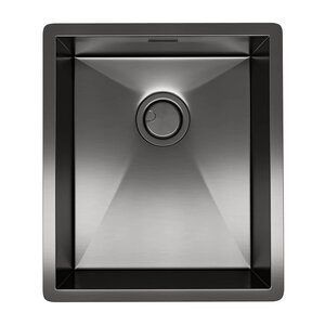 Изображение товара Мойка кухонная Reflexion Como RX2038BL, 38 см, нержавеющая сталь, PVD-покрытие вороненая сталь, gunmetal