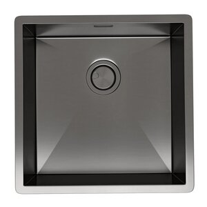 Изображение товара Мойка кухонная Reflexion Como RX2044BL, 44 см, нержавеющая сталь, PVD-покрытие вороненая сталь, gunmetal