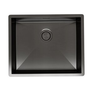 Изображение товара Мойка кухонная Reflexion Como RX2054BL, 54 см, нержавеющая сталь, PVD-покрытие вороненая сталь, gunmetal