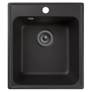 Изображение товара Кухонная мойка Reflexion Quadra RF0243BL 42 см черный искусственный камень
