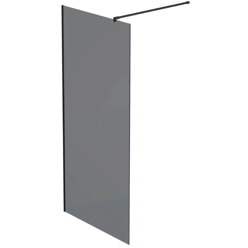 Изображение товара Душевая стенка Reflexion Walk In RX200100TBL-15 100 см без дверей черный матовый профиль