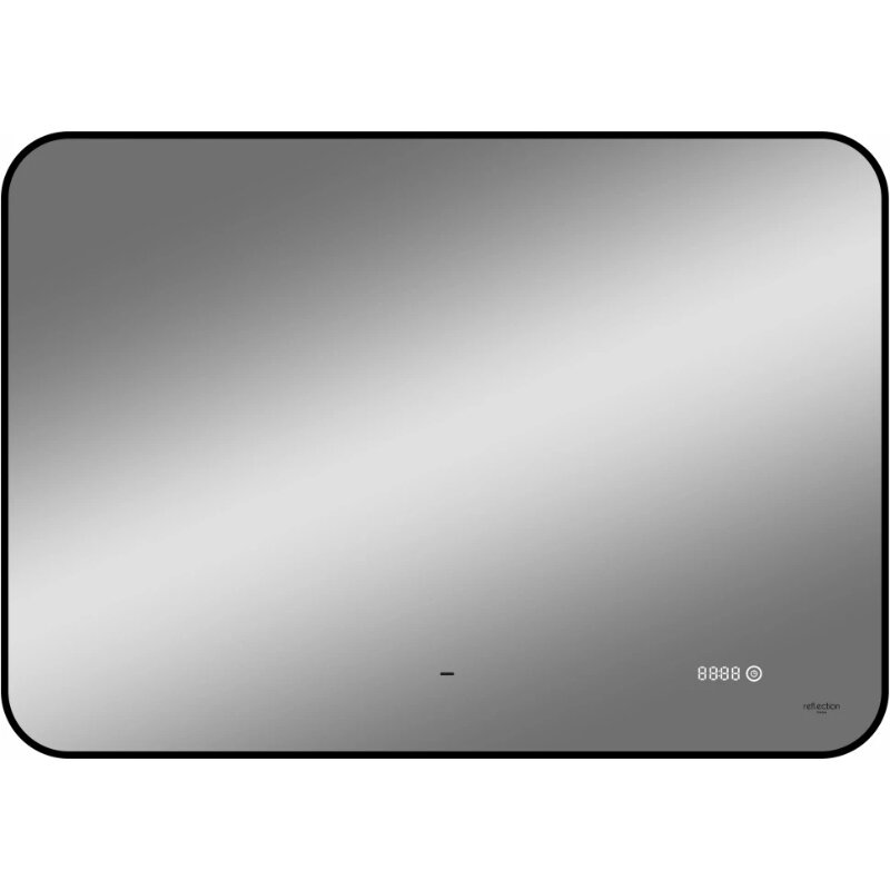 Изображение товара Зеркало Reflexion Black View RF4004BV с LED-подсветкой и часами Изображение товара Зеркало Reflexion Black View RF4004BV с LED-подсветкой и часами
