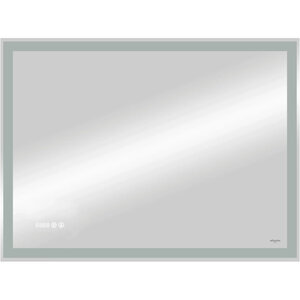 Изображение товара Зеркало Reflexion Double RF4614DB, 80 x 60 см, с LED-подсветкой, сенсорный выключатель, часы, цвет белый