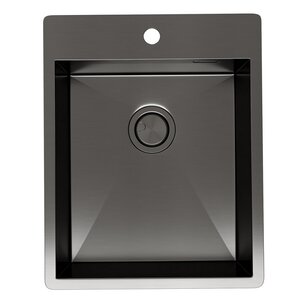 Изображение товара Мойка кухонная Reflexion Iseo RX2240BL, 40 см, нержавеющая сталь, PVD-покрытие вороненая сталь, gunmetal